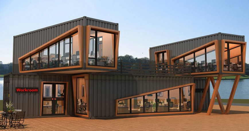 集裝箱售樓處 現(xiàn)在將集裝箱房屋用作售樓處的越來越多